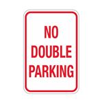 No Double Parking Sign 12x18